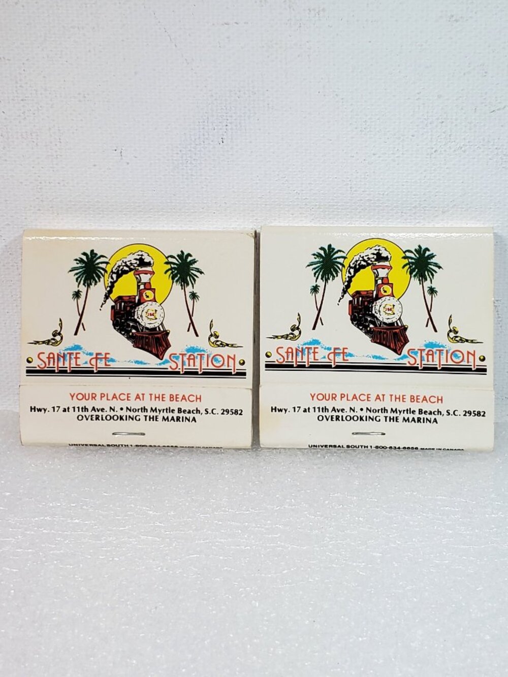 VINTAGE SANTA FE STATION MATCHBOOKS...EARLY 1990'S...NORTH MYRTLE BEACH SC